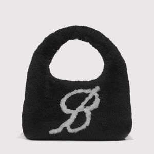 Black Faux Fur Handbag